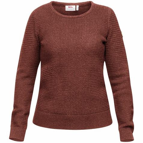 Fjallraven Övik Sweater Red Singapore For Women (SG-431596)